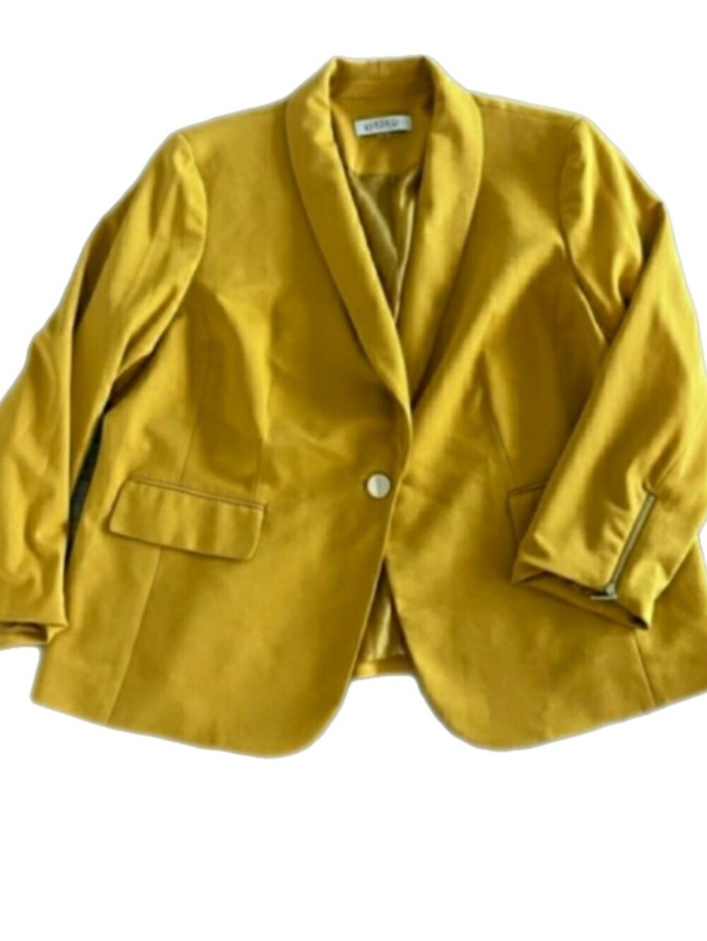 Kasper, Mustard Yellow Plus Size Blazer, 20W